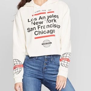 Mighty Fine Cropped Hooded Sweatshirt